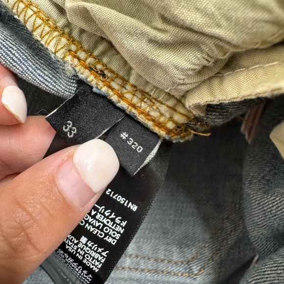 Amiri Mx1 Leather Patch Authentic Size 33 Denim Jeans - Picture 6 of 9